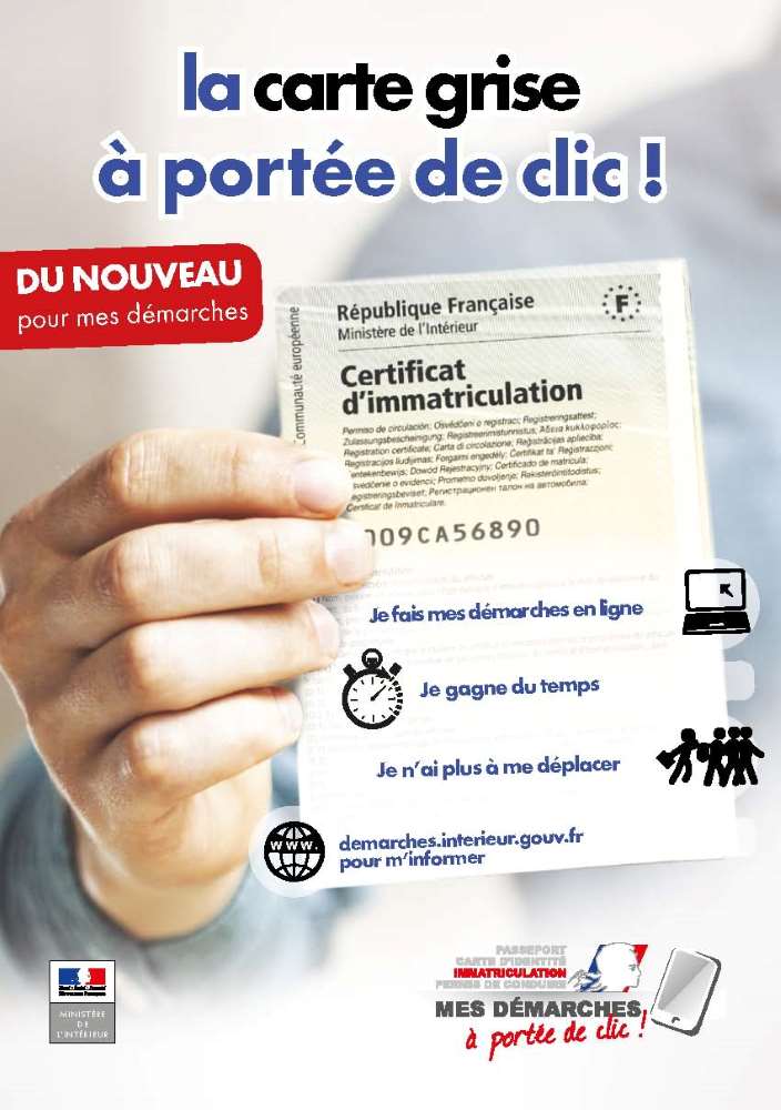 Nouvelles démarches pour l'immatriculation d'un véhicule