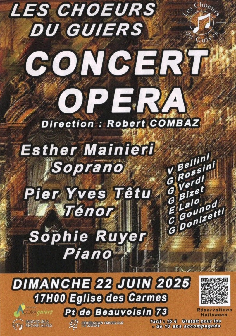 Opéra concert les choeurs du Guiers